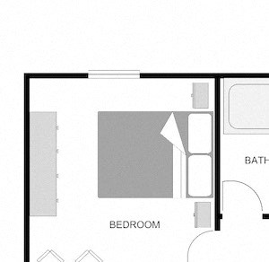 2x1 floor plan BellaSol apartments in Sarasota, FL 2x1 floor plan